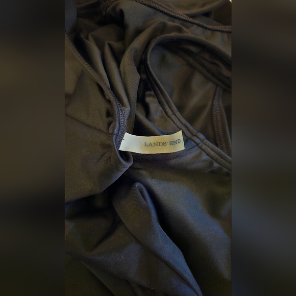 Lands End Black Full Piece Swimsuit - Size 12 - Picture 5 of 7